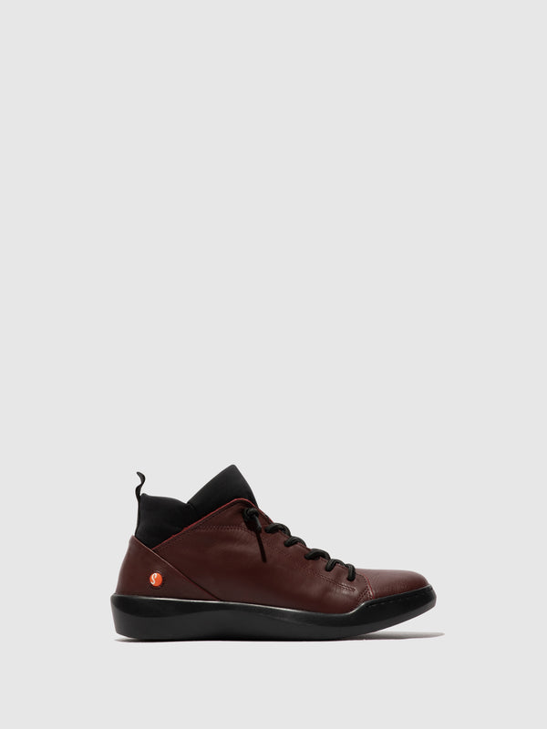 Lace-up Trainers BIEL549SOF DK. RED W/BLACK NEOPRENE